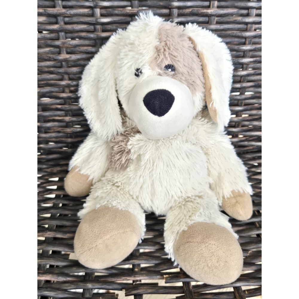 Warmies Plush Dog Soft Shaggy Puppy Microwave Heat Pack Stuffed Animal Beige
